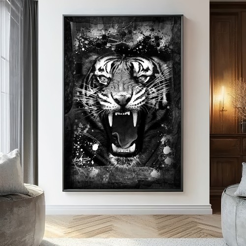 Leinwand bild tiger tiere - leinwand,