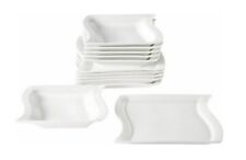 Tafelservice Altaglo 12-tlg. Porzellan Geschirr 6 Personen weiß Teller