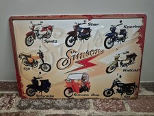 Blechschild simson schwalbe - blechschild,