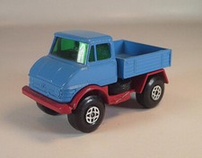 Matchbox Superfast Nr. 49 Unimog blau/rot breite Räder 4 #570