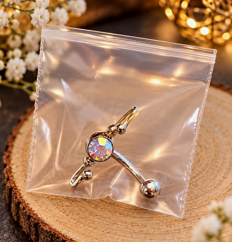 Bauchpiercing silber mit