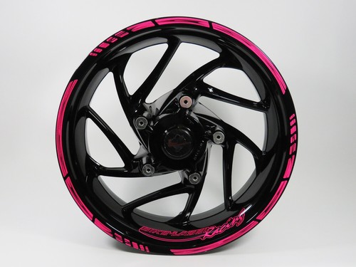 Neon pink felgenrand - felgenrand, aufkleber