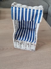 Strandkorb * Deko * weiß * ca. 19,7 x 10,5 cm (unten) x 10,3 cm