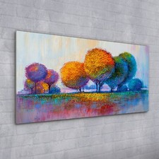 Acrylglasbild Wandbild Plexiglas 100x50 Deko Wohnkultur abstrakte Bäume bunte