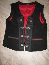 Trachtenweste schwarz Echtleder Admont Gr. 38 Oktoberfest