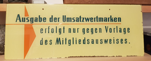 Ddr schild glas konsum - ddr,