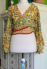 Boho Wickelbluse bestickt –