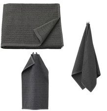 VÄGSJÖN Ikea Bad,Gast&Dusche Handtuch, dunkelgrau, 30x50,50x100,70x140,100x150