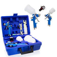 HVLP Lackierpistolen 2er Set mit 250ml 600ml Behälter 0,8mm 1,4mm Düsen BITUXX