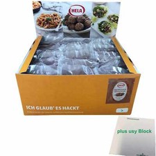 Hela Hackfleisch Fertigwürzung (1 Box, 150 Beutel a 7g) plus usy Block