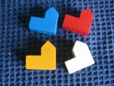 Die Siedler von Catan * ET Figuren Holz orange / mix * Straßen / Städte / Siedlu