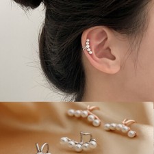 Ohrklemme Perlen Edelstahl