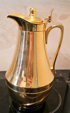 Vintage echt vergoldete Alfi Thermoskanne Saphir  Isolierkanne 185  1 Liter
