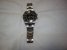 Parnis GMT Automatik Herrenuhr Herren Uhr Metall Silber Schwarz Datum Diver