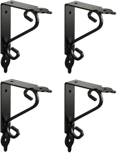 Regalwinkel schwarz - 4x,