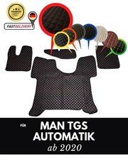 LKW Fußmatten passend für MAN TGS ab 2020 Lederboden mit Tischablage gesteppt