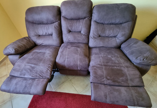 Sitzer sofa set - 3-sitzer, braun