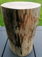 Baumstamm Holzstamm Hartholz Esche Natur Deko Hocker Säule Hackstock Tisch 46cm 