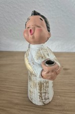 Thun Bozener Engel Junge Keramik weiß mit gold 17,5 cm Kerzenhalter 80er Jahre