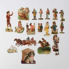 18 Glanzbilder Oblatenbilder um 1880