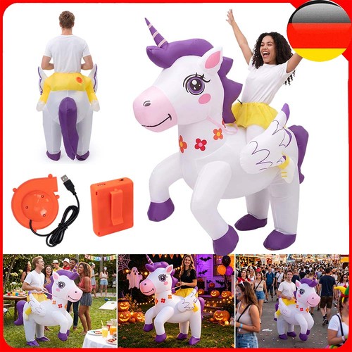 Aufblasbares einhorn kostüm - einhorn,