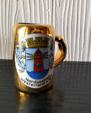 Miniatur Bierkrug BRACH Mini Krug Schnapskrug gold Westerland 5,5cm Sammler