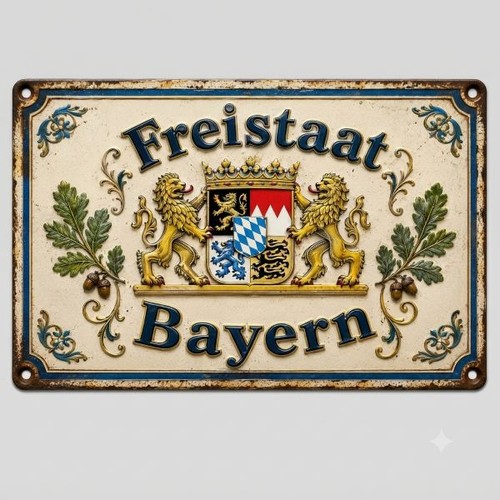 Blechschild freistaat bayern - blechschild,