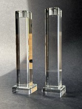 Paar Vintage Kerzenständer Kristall Leuchter wohl Oleg Cassini klar Glas