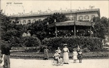 Ak Metz Moselle, Esplanade in