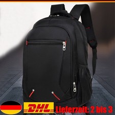 Herren Rucksack Wasserdicht Sport Arbeit Freizeit Schulrucksack Tasche Schwarz*