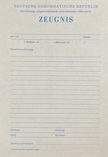 DDR Zeugnis: Schul-Zeugnis