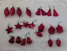 Weihnachtsschmuck 22-teilig Christbaumschmuck - Rot matt & glänzend ca.8-13cm