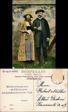 Hindeloopen Friesland Mann und Frau in Tracht 1913  Holland Niederlande