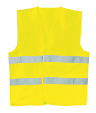 Gelbe Warnweste von der Firma