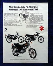 Suzuki GT 80 L, TS 80 ER, X3 originale Werbung aus 1981
