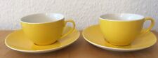 2x Ritzenhoff Flirt Doppio Kaffeetasse Cappuccinotasse mit Unterteller gelb TOPP