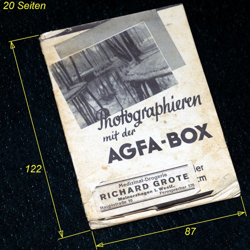 Gebrauchsanweisung agfa box - gebrauchsanweisung, agfa-box