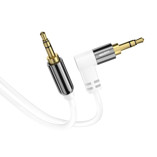 Aux kabel weiß 5mm - 2m, 3,5mm
