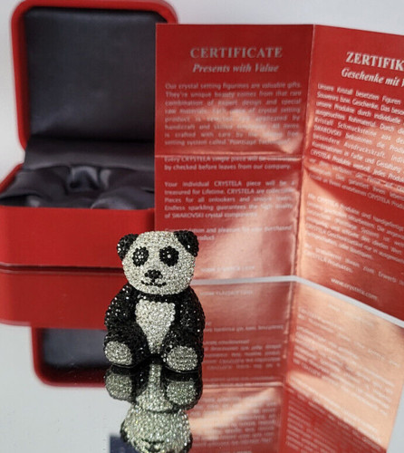 Swarovski crystela panda bär - panda,