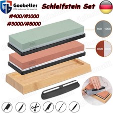 Schleifstein Set Messerschärfer Abziehstein Körnung 400/1000 3000/8000 Wetzstein