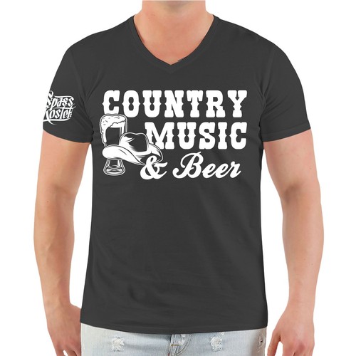 Shirt country music and beer - country,