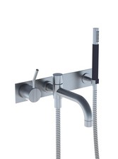 Vola 2143 DMT8, Eingriff-Wannenfüll-und Brausebatterie, chrom