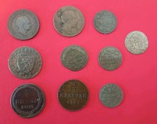 Lot von 10 Kreuzer-Münzen –