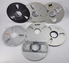 7x Aluminium Tonbandspule ohne Tonband Metall Set Tonbänder 3M Akai Revox Fostex
