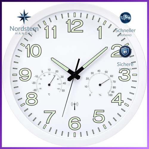 Wanduhr funk leuchtend - wanduhr, mit