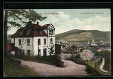 Ansichtskarte Bad Kissingen, Cafe Ysenburg mit Panorama 1912 
