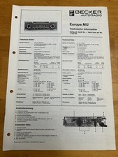 Becker Autoradio Europa MU