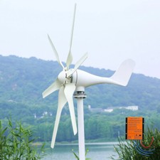 800W 12V 24V 48V Windkraftanlage Windgenerator 6 Klinge Windrad mit Laderegler