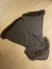 Woll pelz cape damen