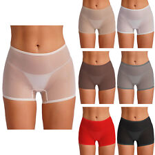 DE Damen Sexy Hotpants Transparent Unterwäsche Boxershorts Mesh Panties Dessous
